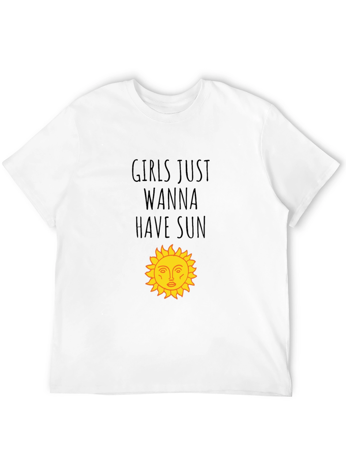 Girls Just Wanna Have Sun Black T-Shirt