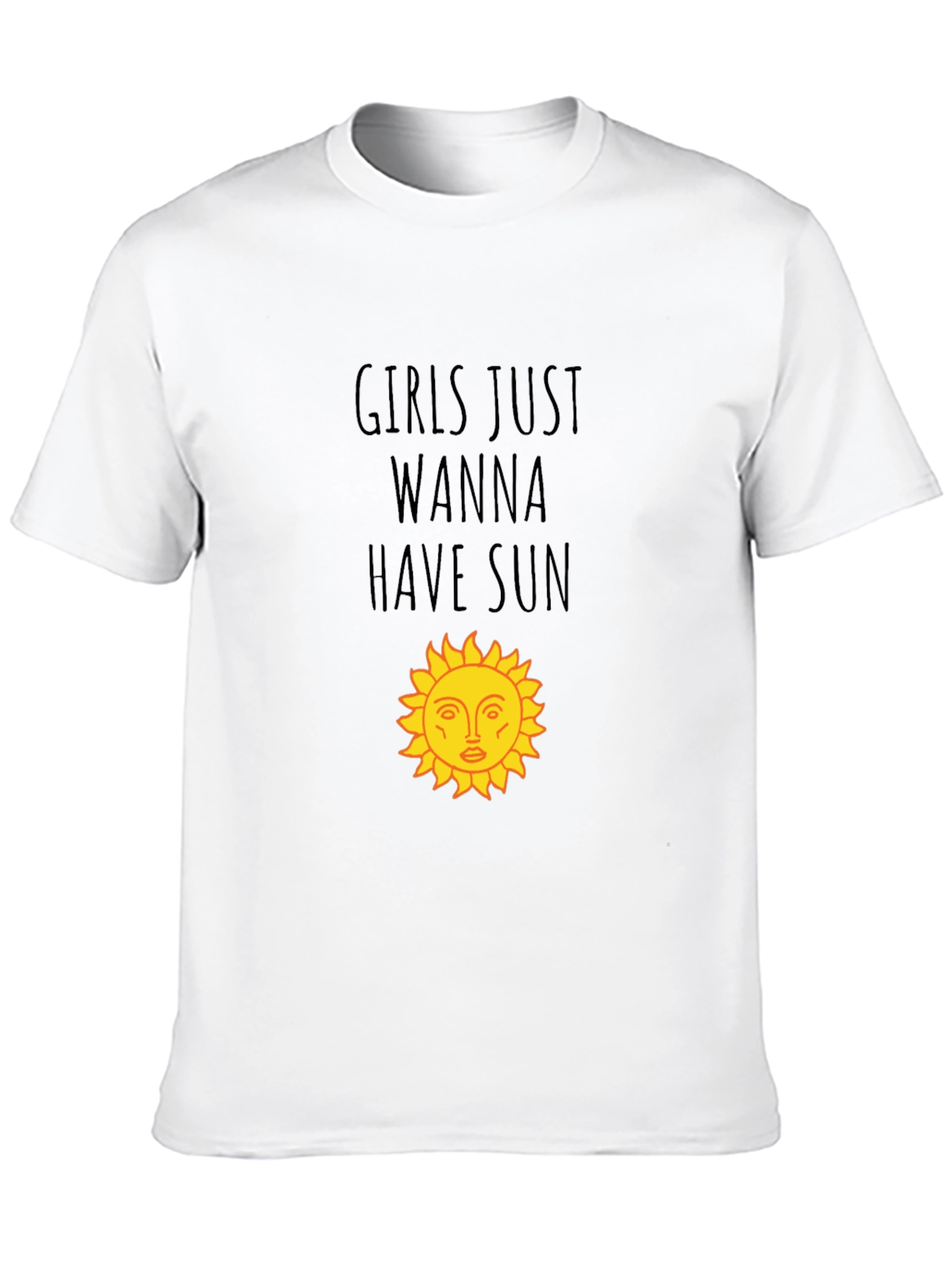 Girls Just Wanna Have Sun Black T-Shirt