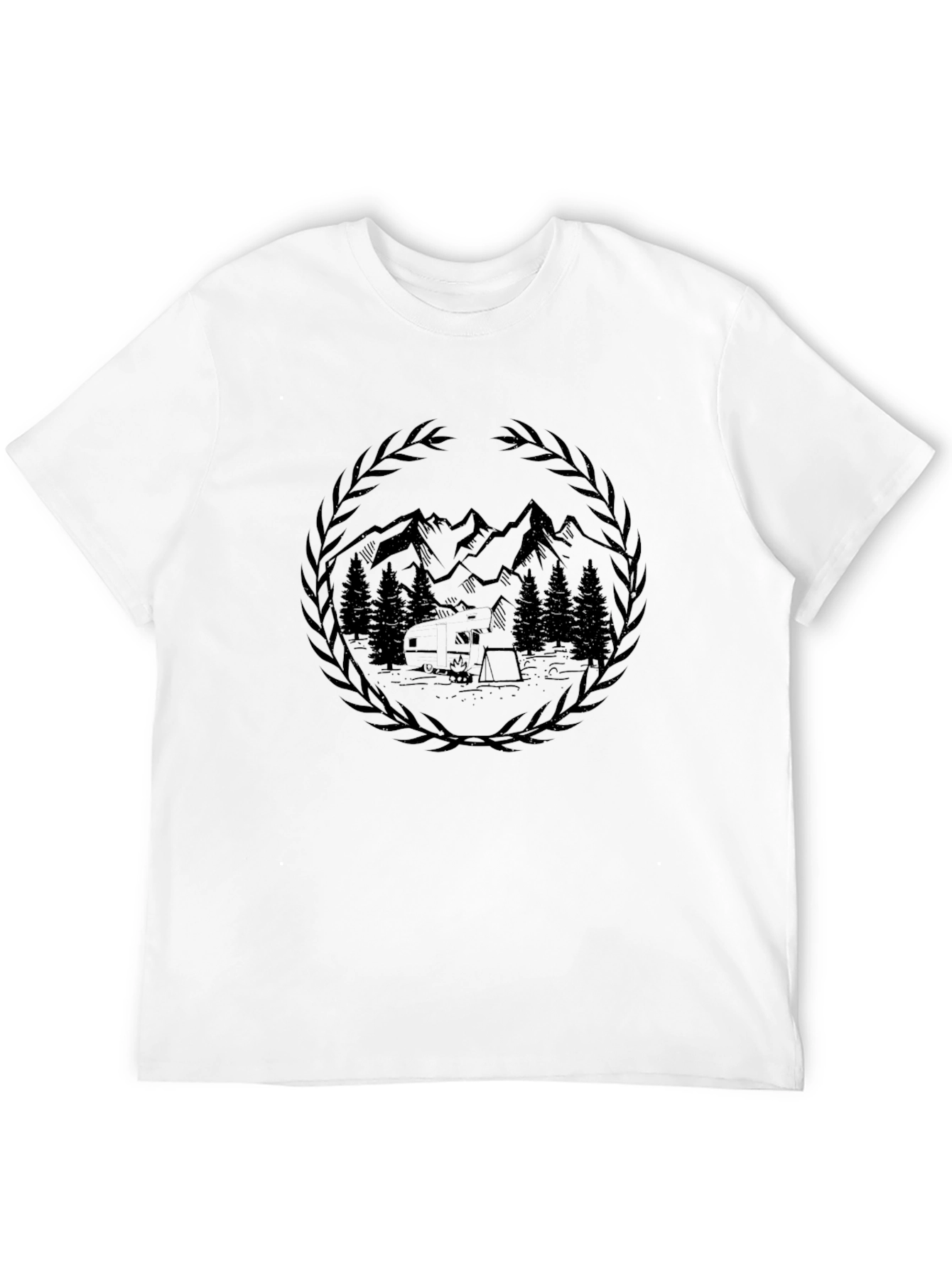 Natures Embrace Tee - Black Graphic T-Shirt