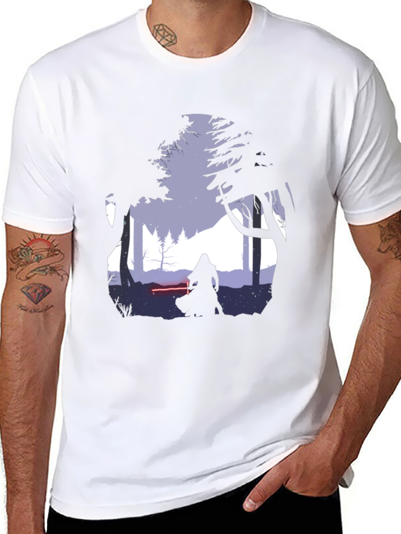 Silhouette Warrior Graphic T-Shirt