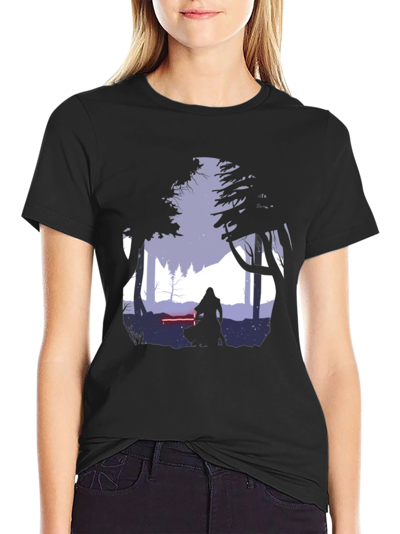 Silhouette Warrior Graphic T-Shirt