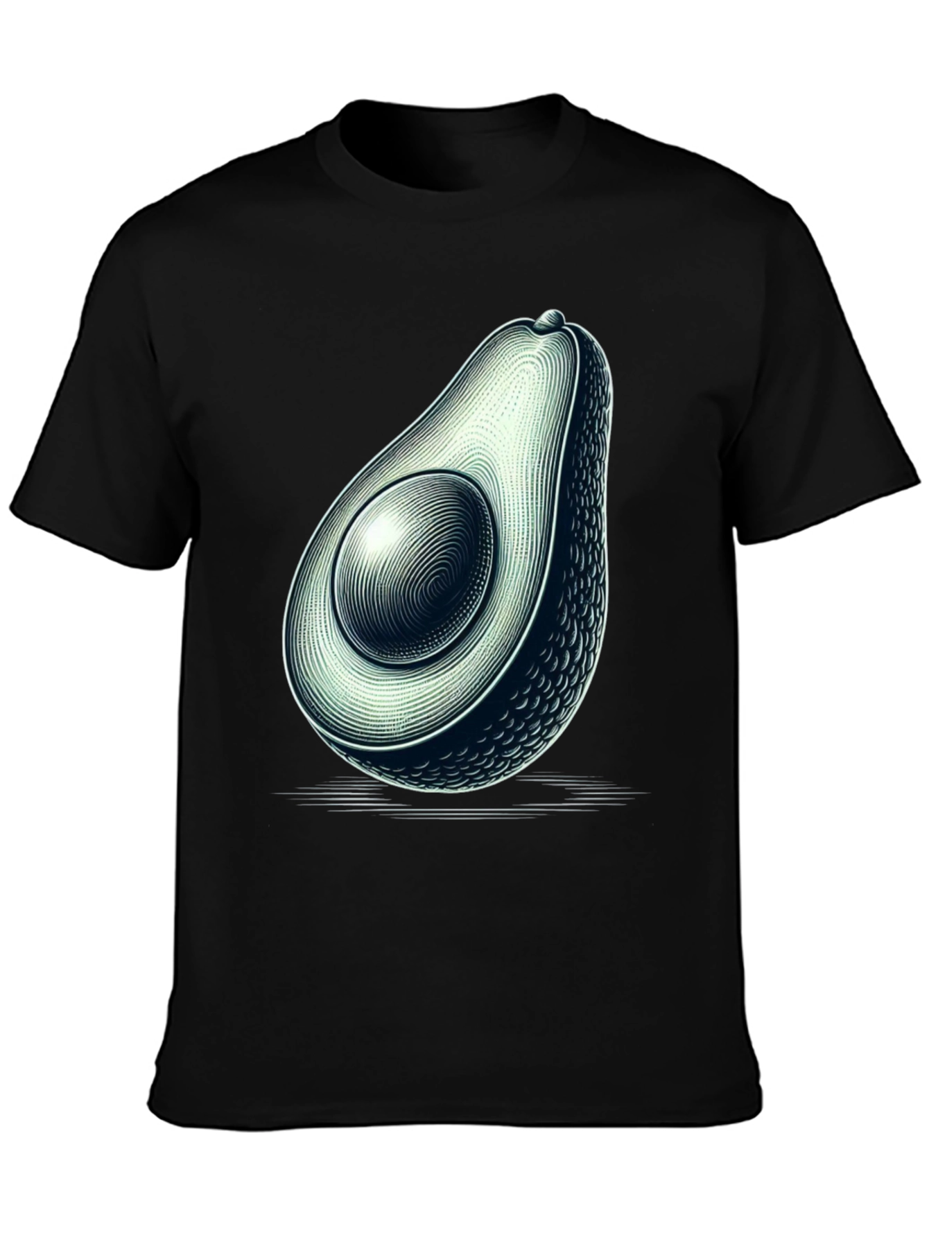 Avocado Graphic Black T-Shirt