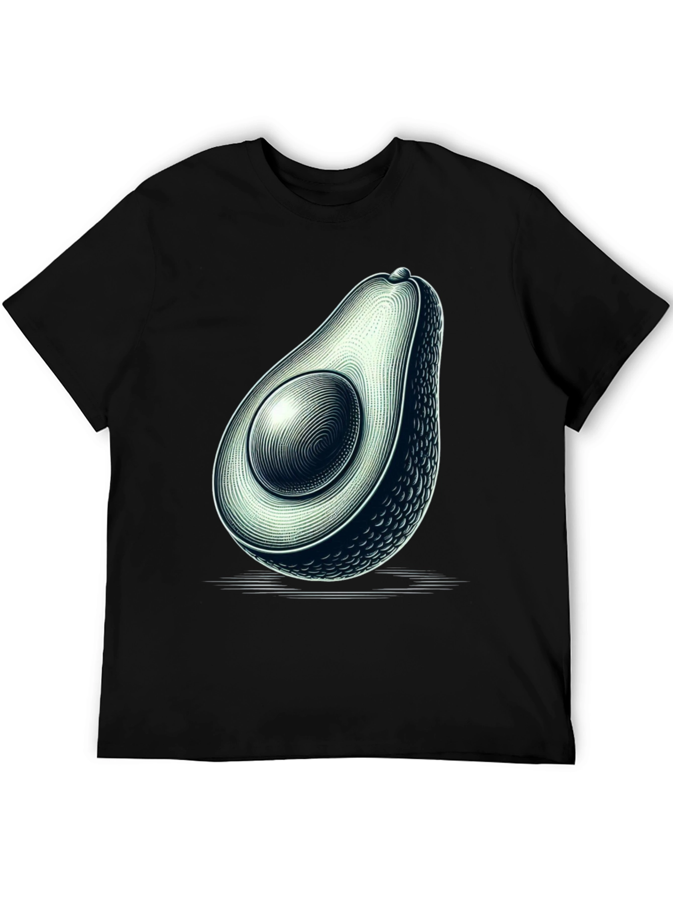 Avocado Graphic Black T-Shirt