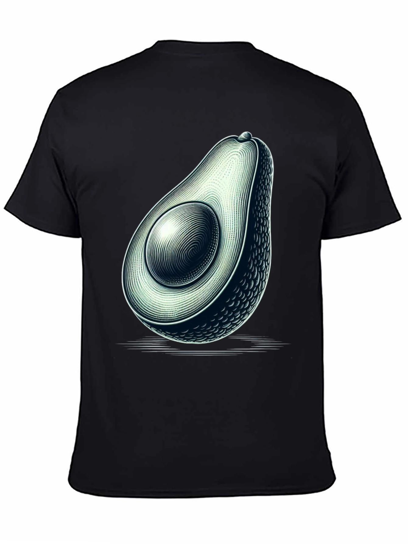Avocado Graphic Black T-Shirt