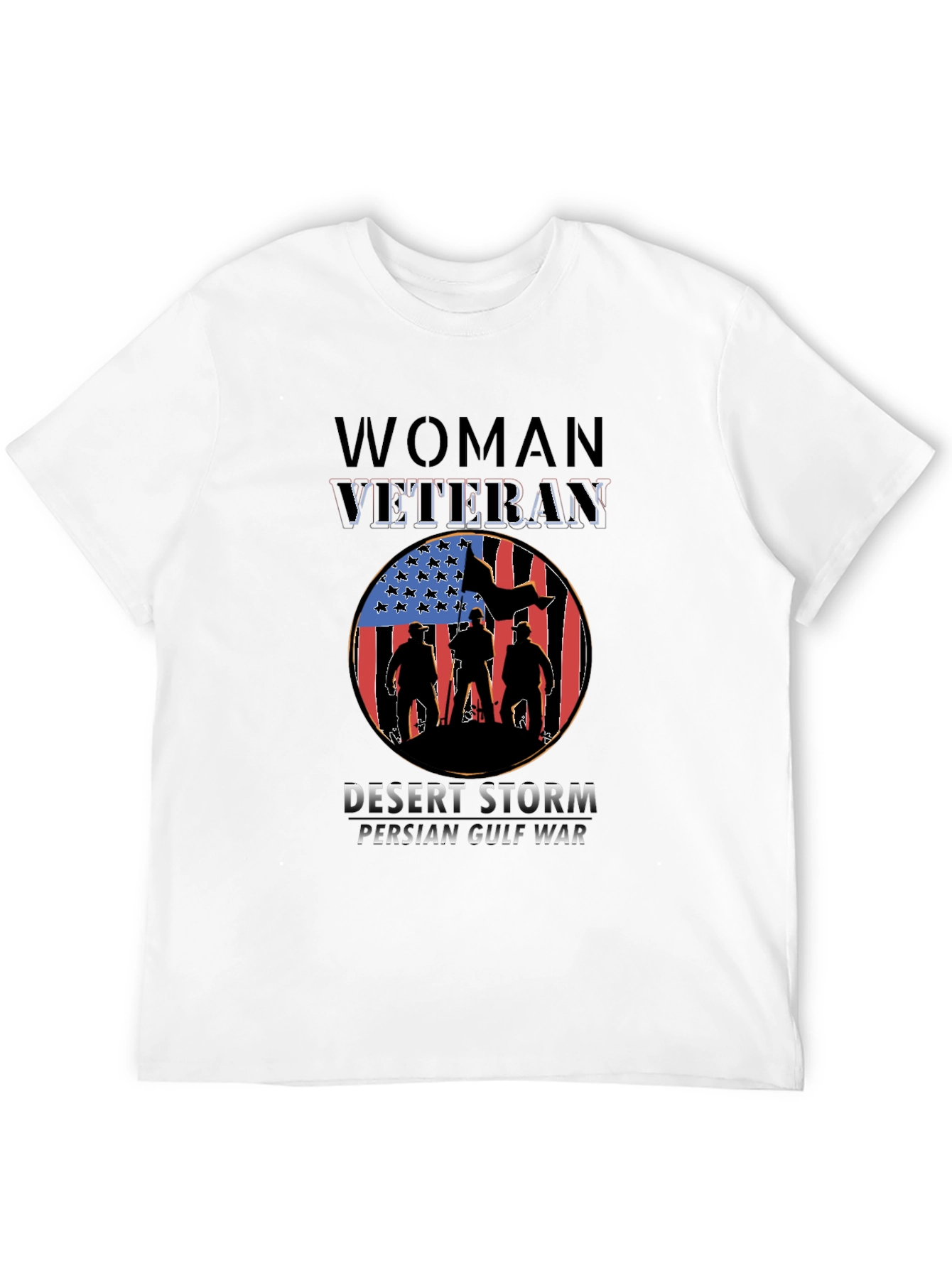 Woman Veteran Desert Storm Persian Gulf War T-Shirt