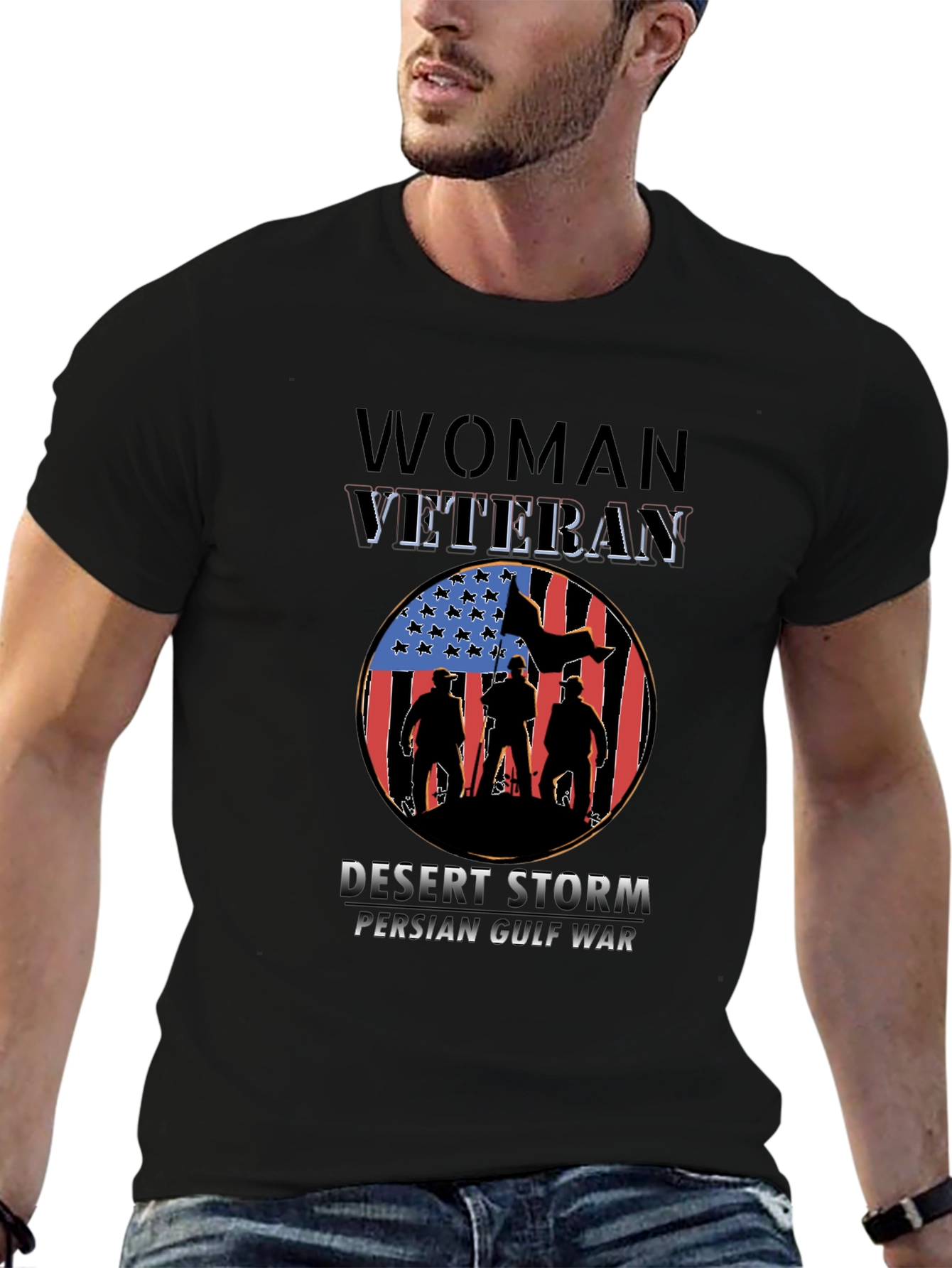 Woman Veteran Desert Storm Persian Gulf War T-Shirt