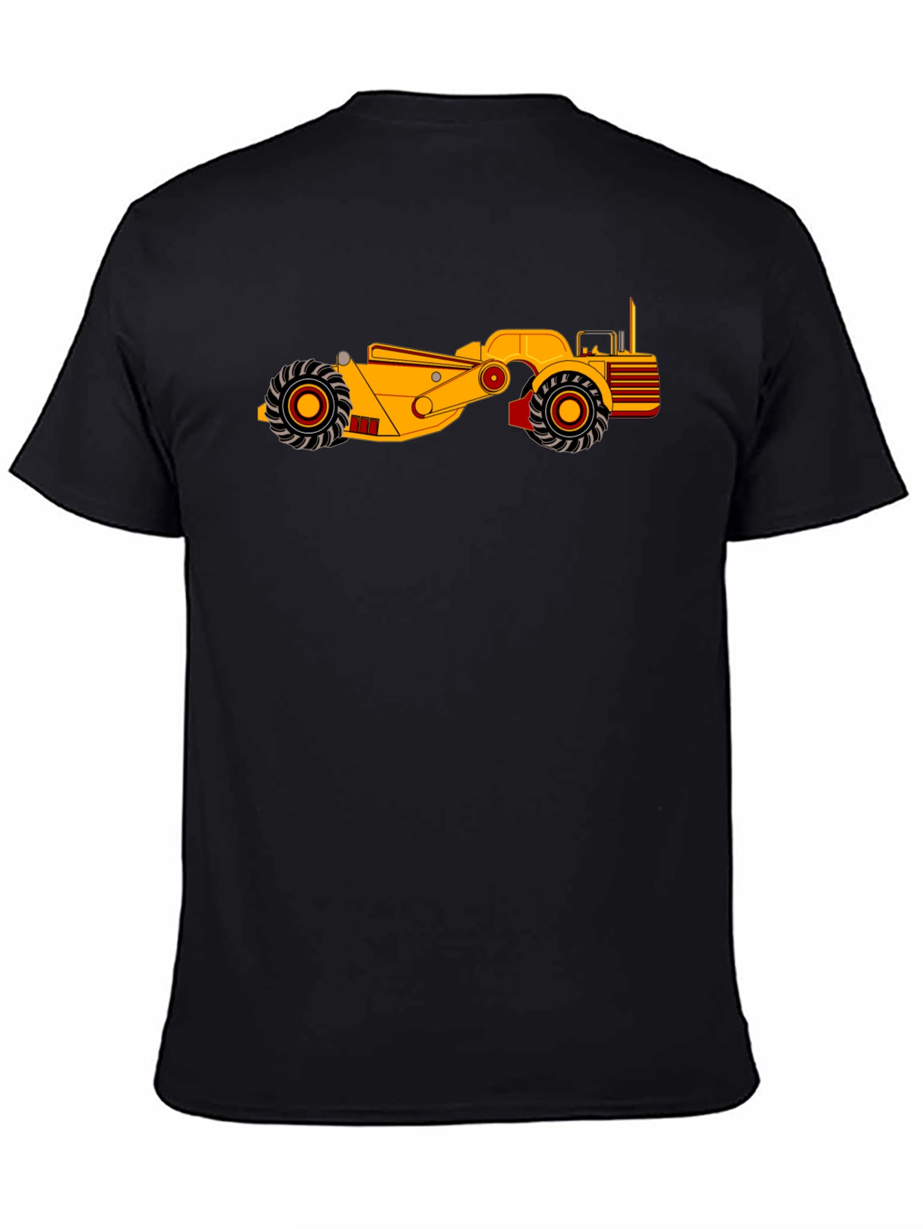 Cool Construction Vehicle Graphic Tee - Black