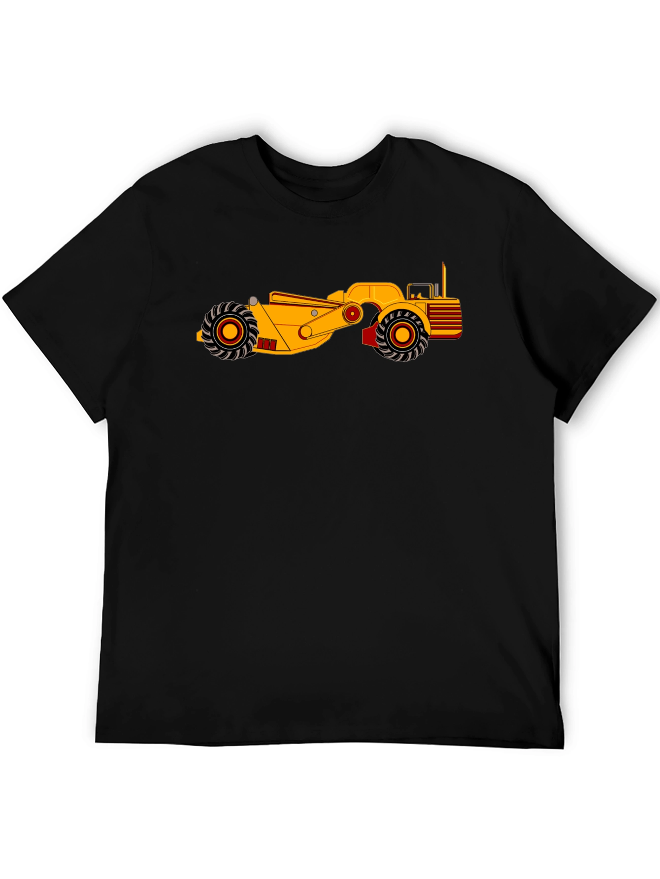 Cool Construction Vehicle Graphic Tee - Black