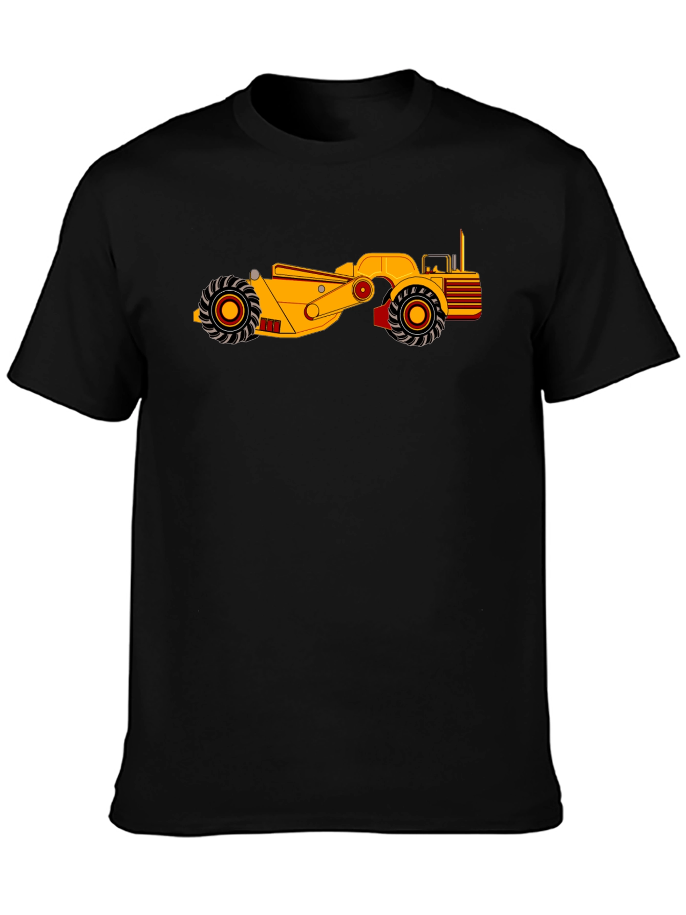 Cool Construction Vehicle Graphic Tee - Black