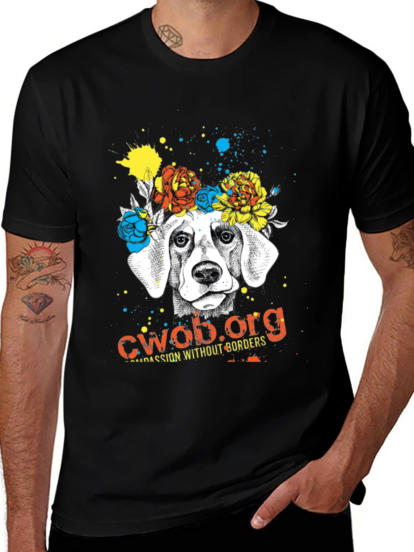 Dog with Flower Crown T-Shirt - CWOB.org