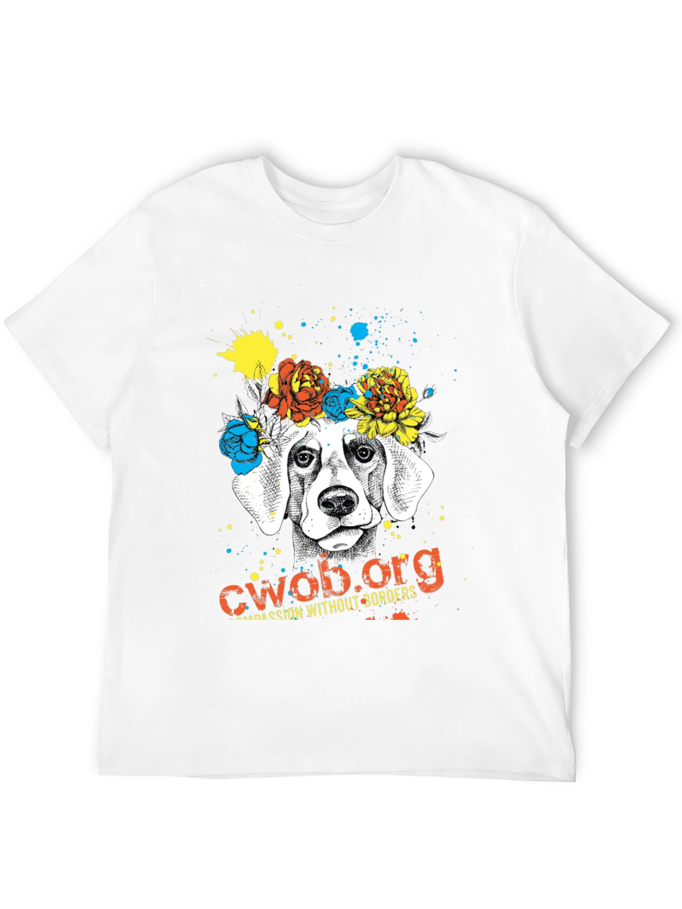 Dog with Flower Crown T-Shirt - CWOB.org