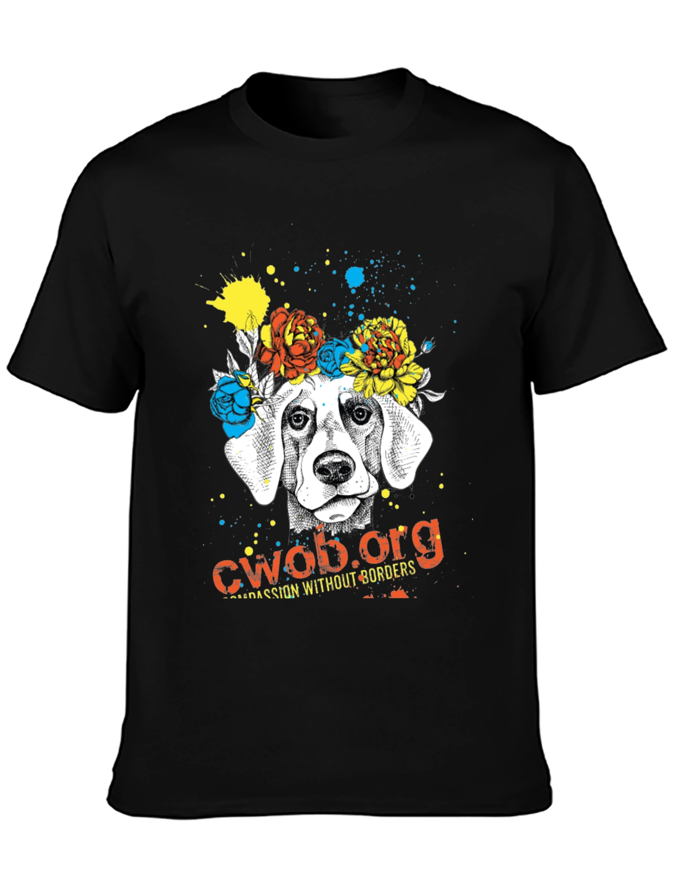 Dog with Flower Crown T-Shirt - CWOB.org