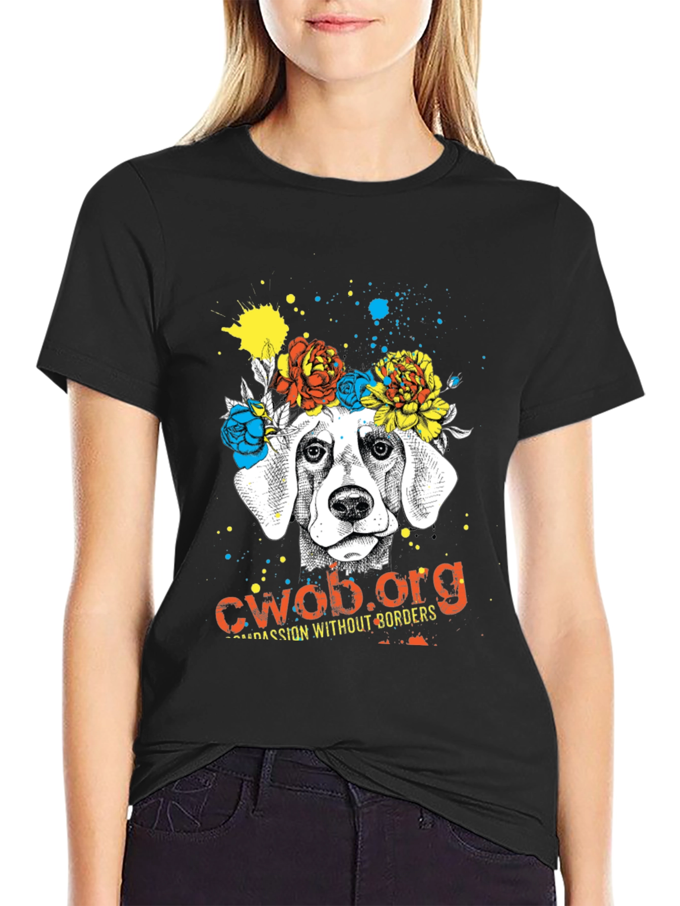 Dog with Flower Crown T-Shirt - CWOB.org