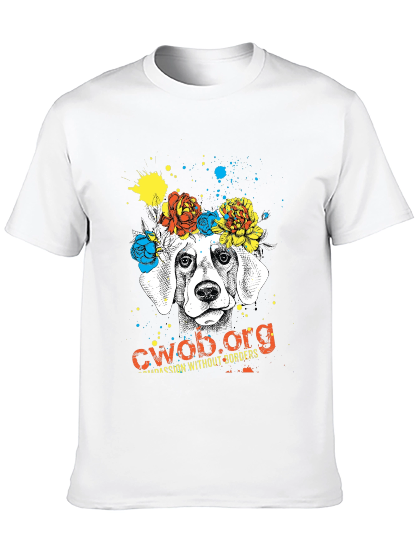 Dog with Flower Crown T-Shirt - CWOB.org