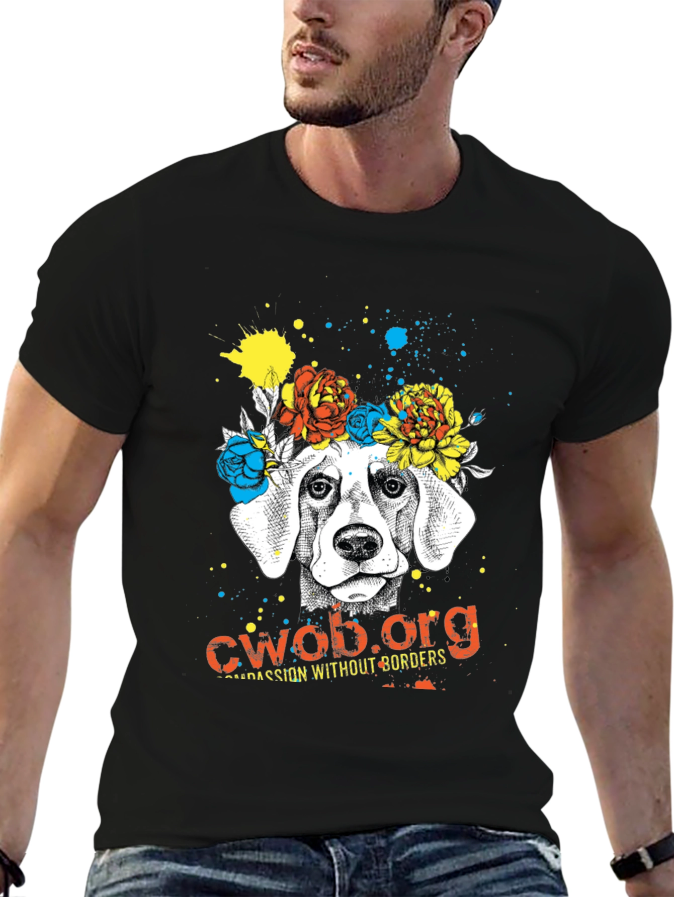 Dog with Flower Crown T-Shirt - CWOB.org