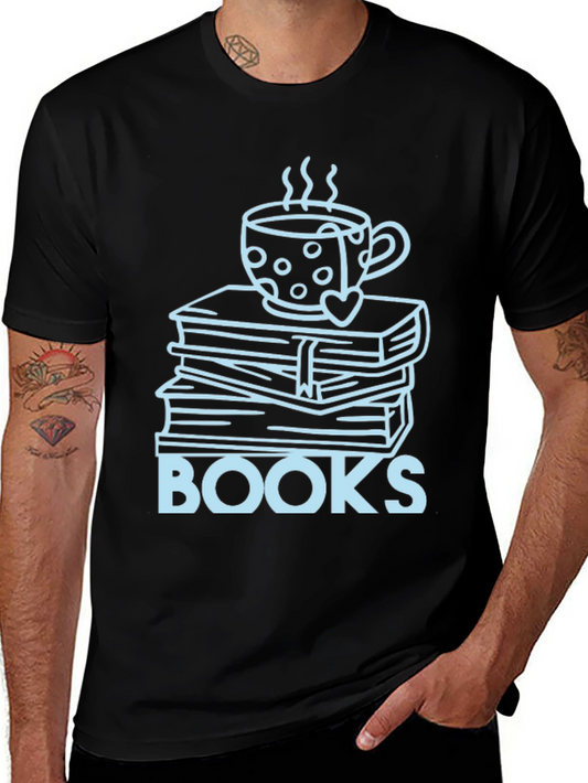 Books & Coffee T-Shirt - Cozy Reader Apparel