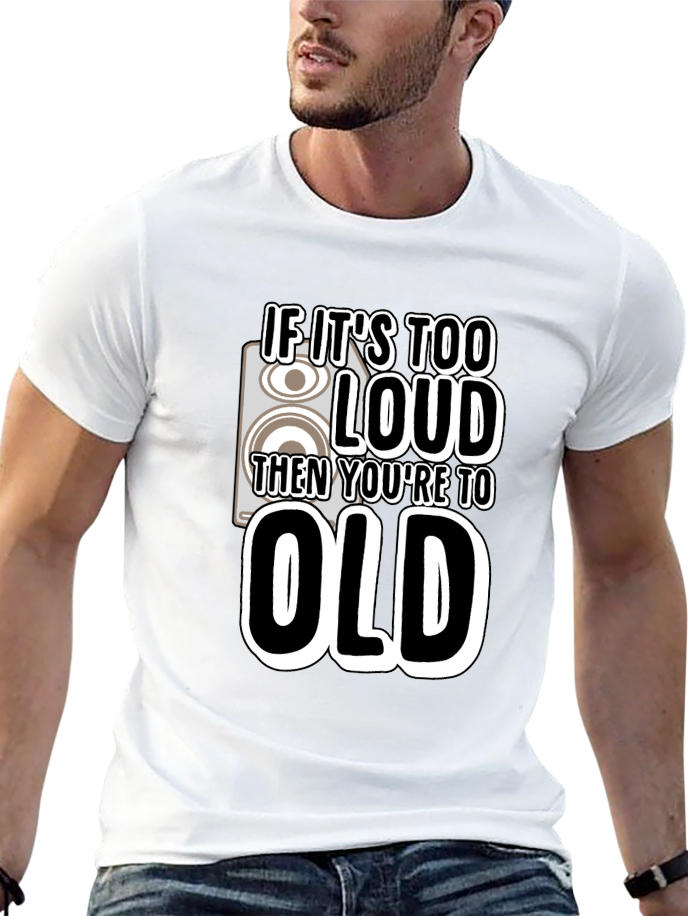 Funny Too Loud Graphic Print Tee