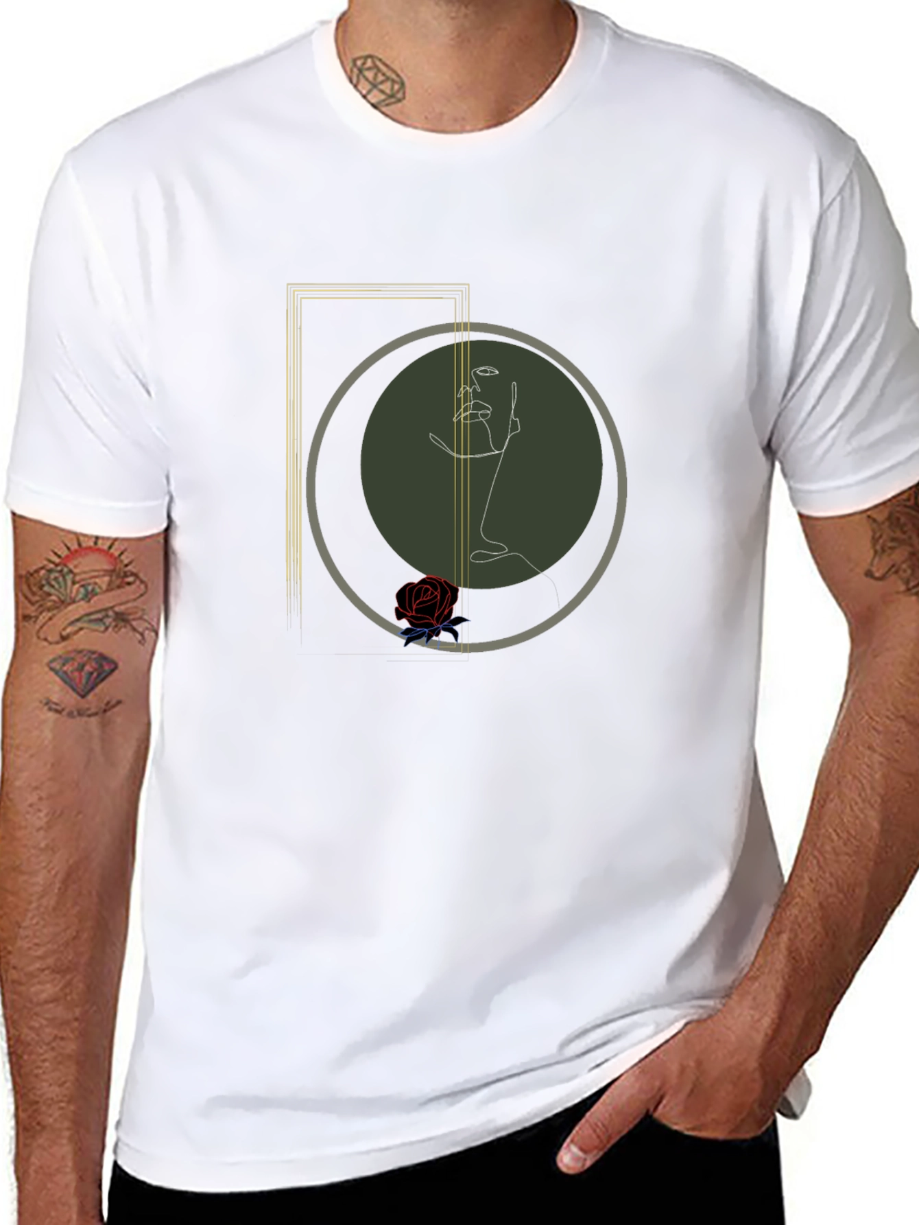 Abstract Line Art Graphic Tee