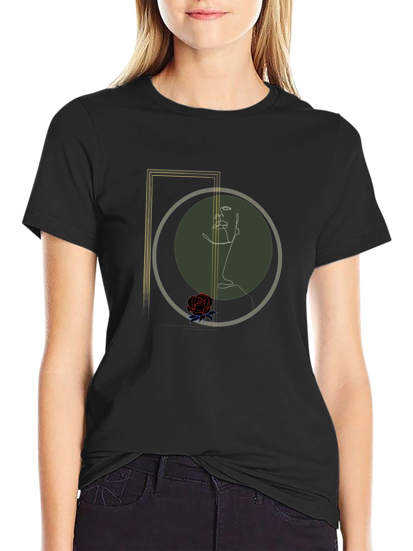 Abstract Line Art Graphic Tee