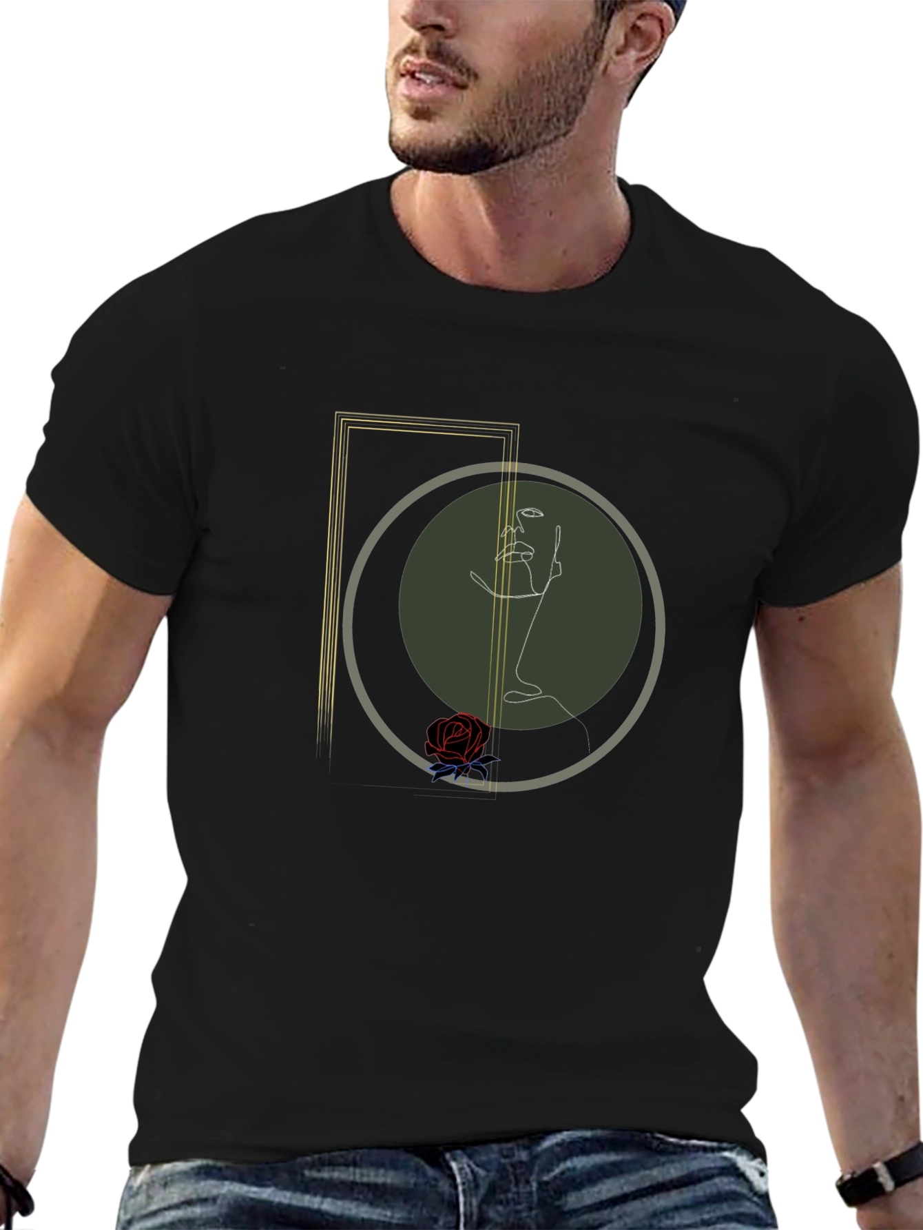 Abstract Line Art Graphic Tee