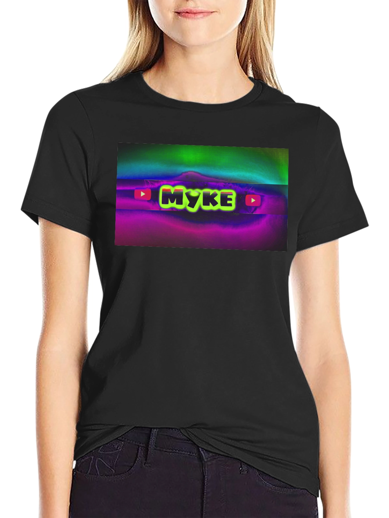 MYKE Logo Black T-Shirt: Stylish and Comfy!