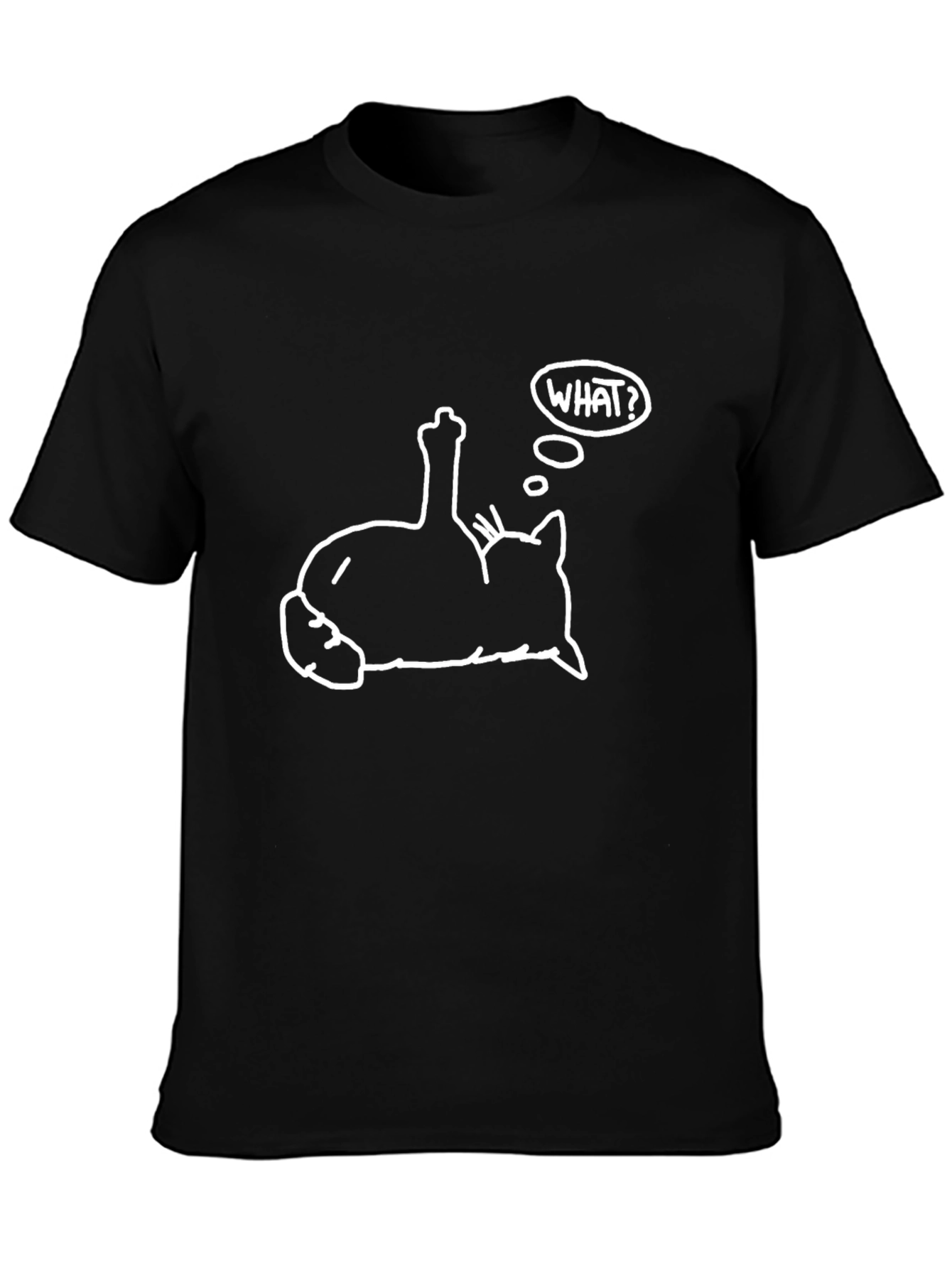 Funny Cat Middle Finger Graphic T-Shirt