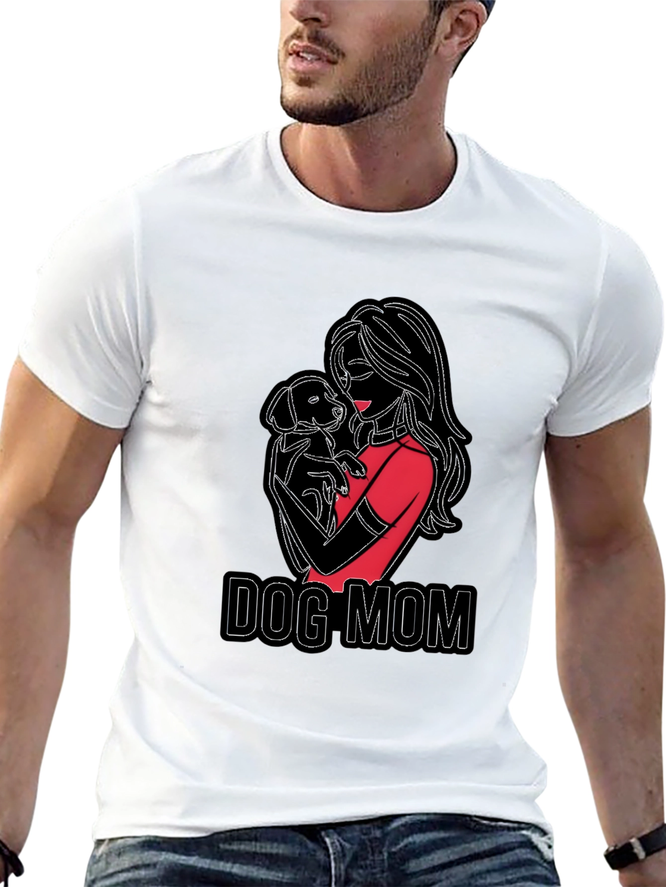 Dog Mom Graphic T-Shirt - Stylish Pet Lover Tee