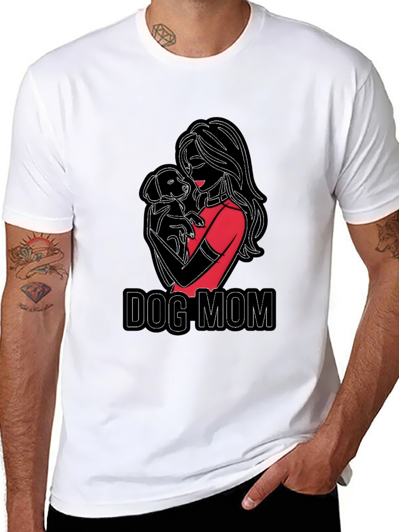 Dog Mom Graphic T-Shirt - Stylish Pet Lover Tee