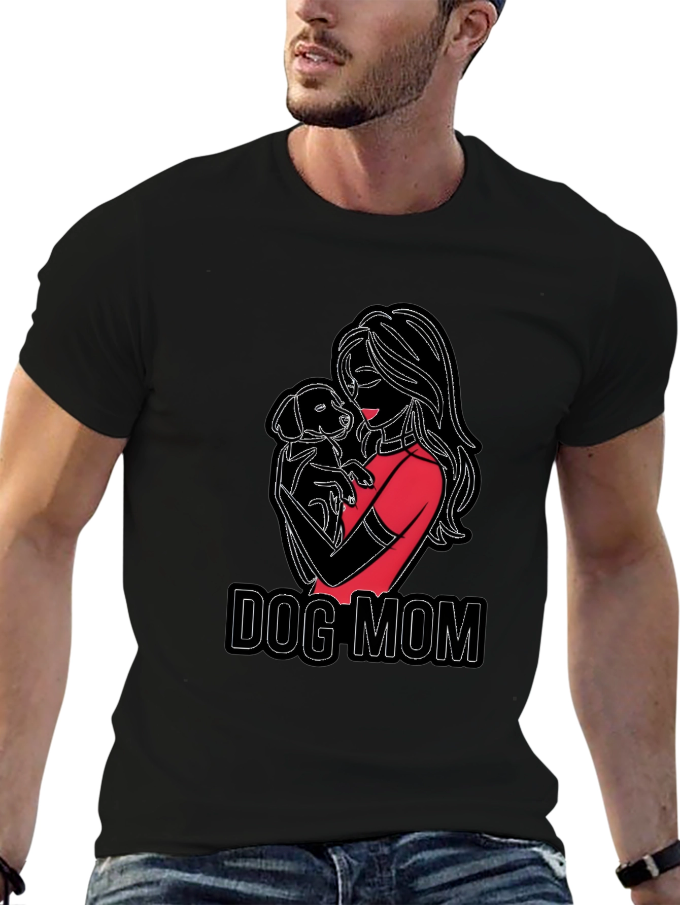 Dog Mom Graphic T-Shirt - Stylish Pet Lover Tee