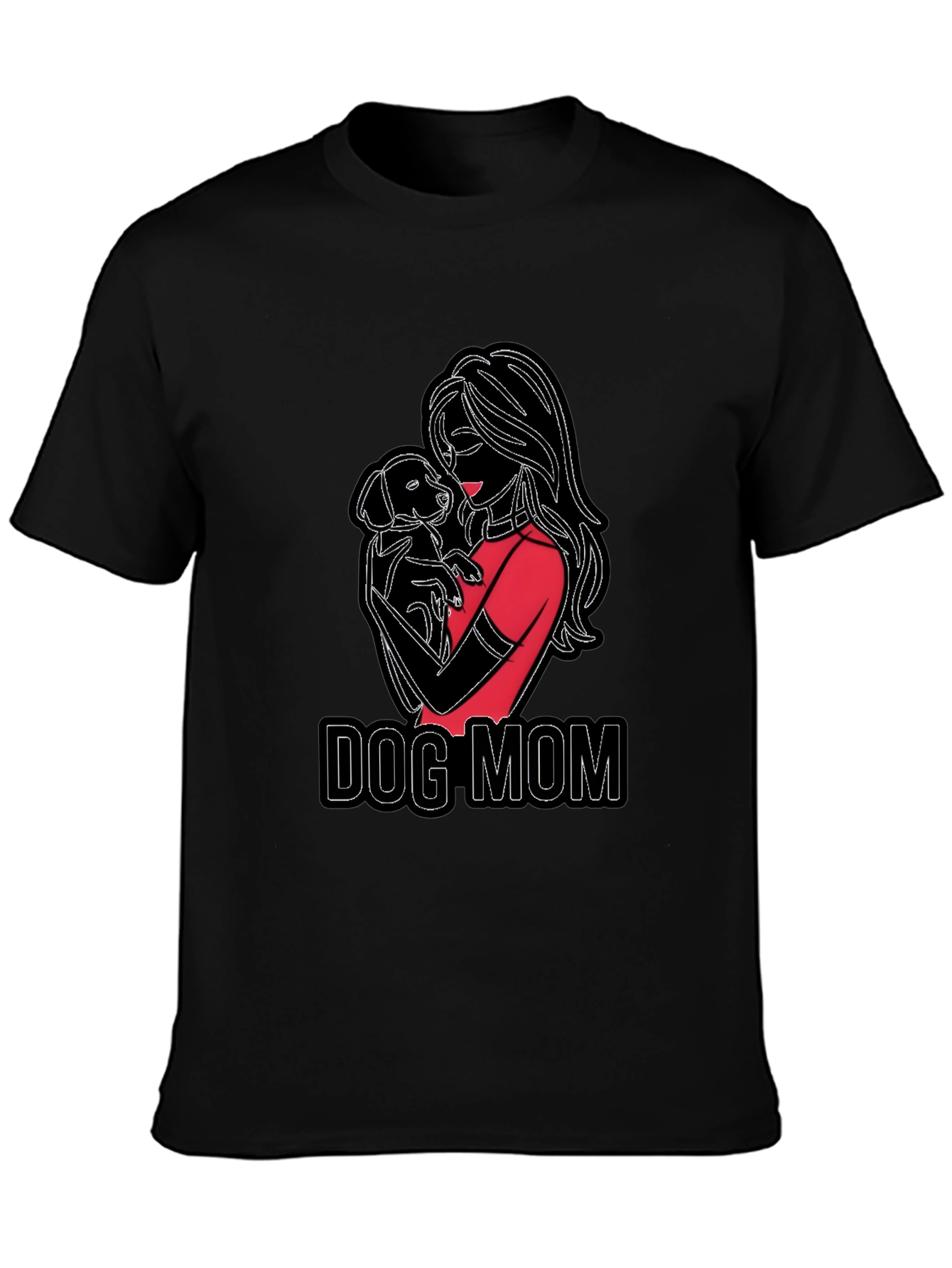 Dog Mom Graphic T-Shirt - Stylish Pet Lover Tee