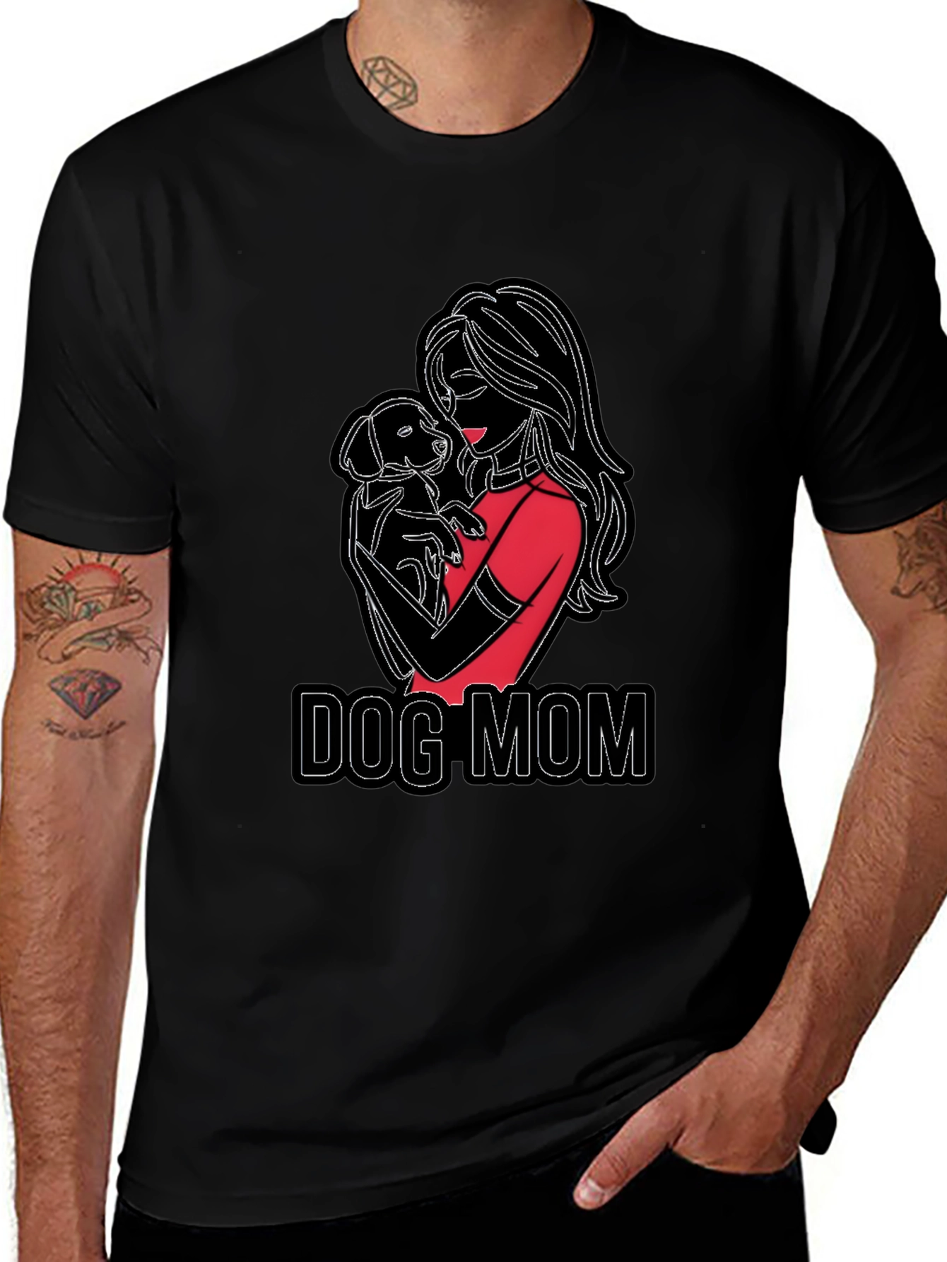 Dog Mom Graphic T-Shirt - Stylish Pet Lover Tee