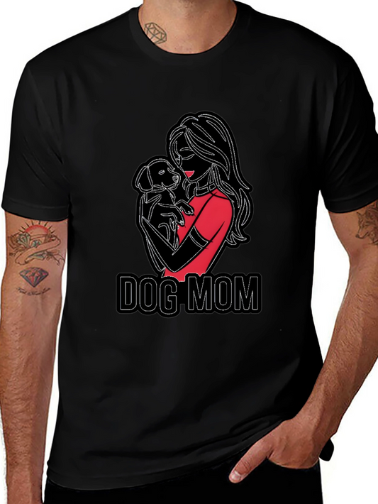 Dog Mom Graphic T-Shirt - Stylish Pet Lover Tee