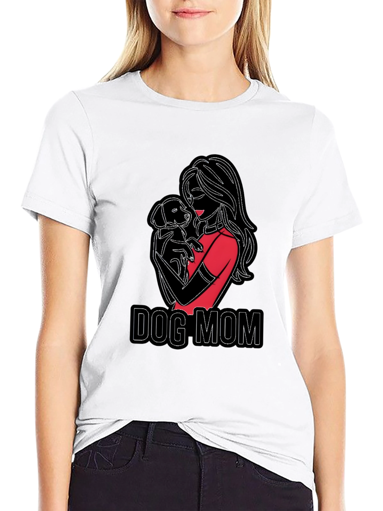 Dog Mom Graphic T-Shirt - Stylish Pet Lover Tee