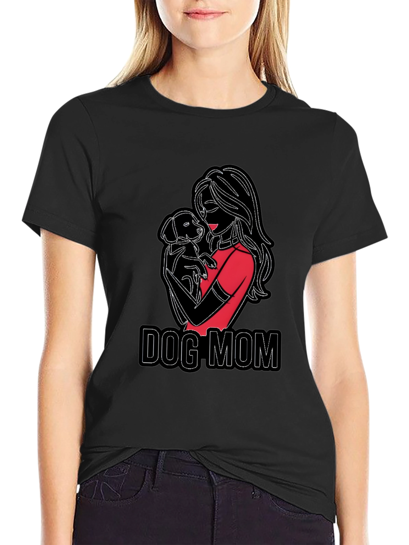 Dog Mom Graphic T-Shirt - Stylish Pet Lover Tee