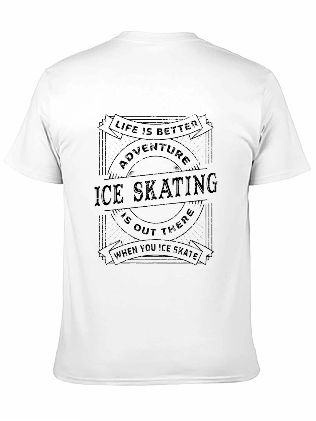 Ice Skating Adventure Black T-Shirt