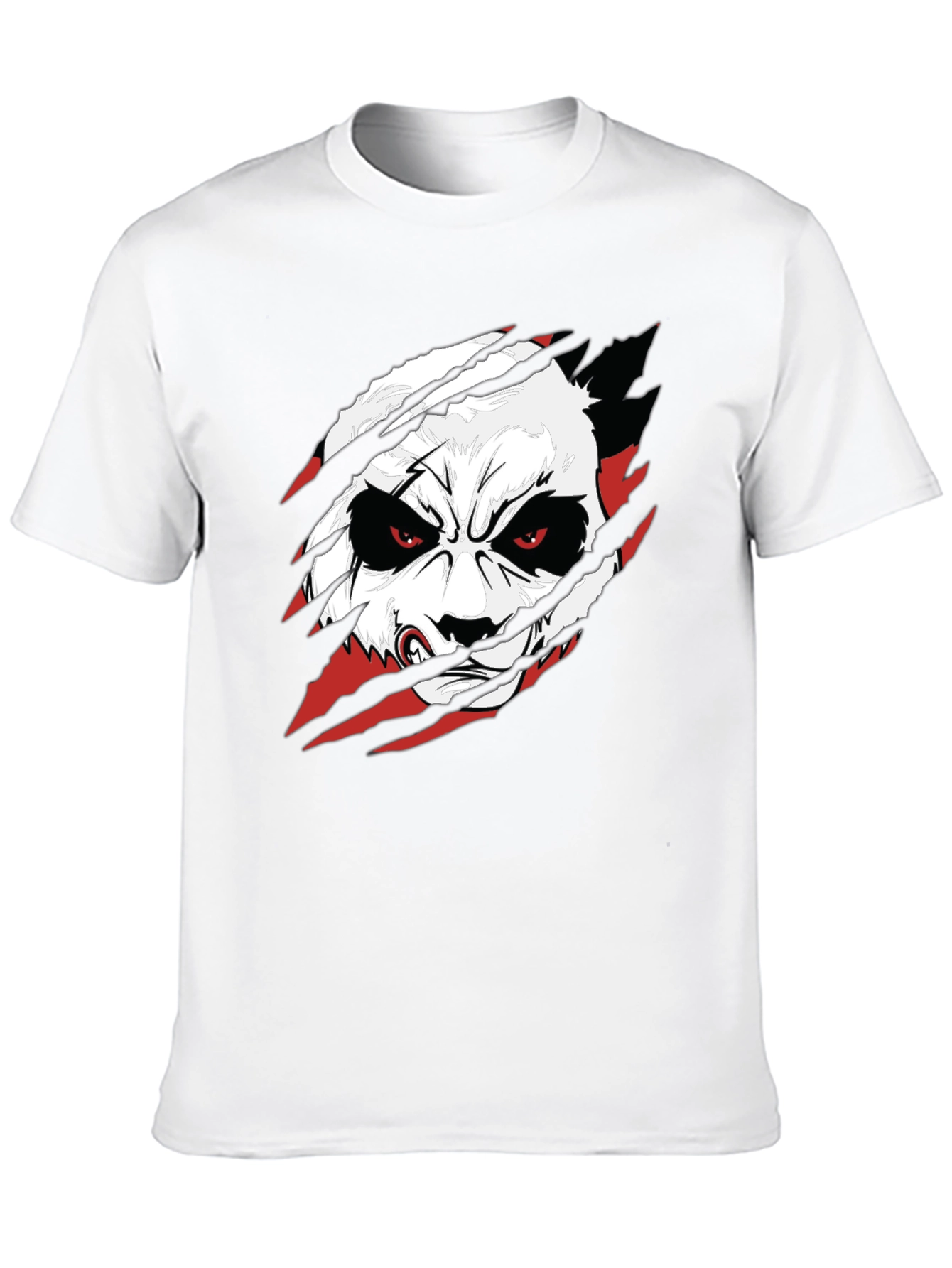 Angry Panda Graphic Tee - Black Cotton T-Shirt