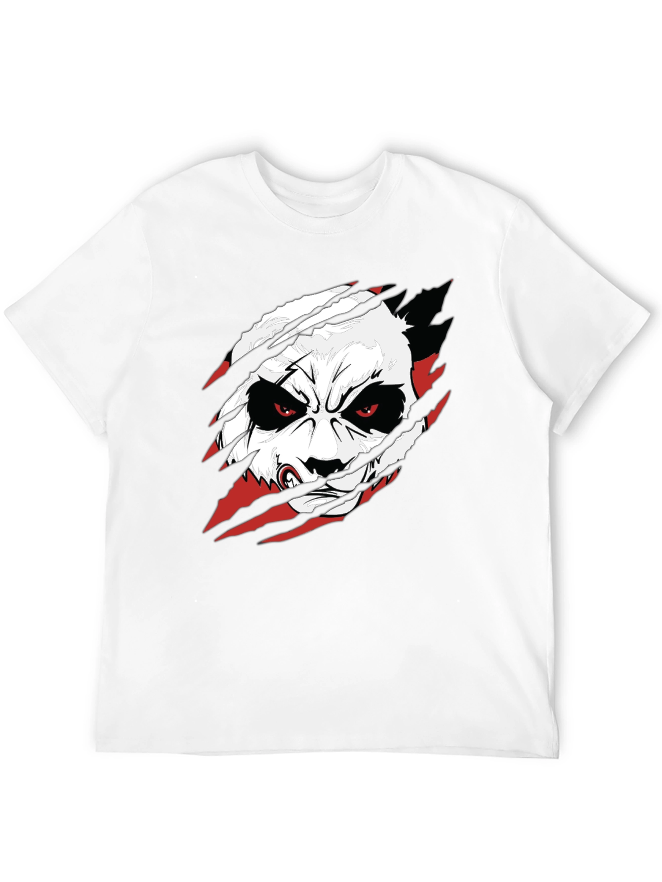 Angry Panda Graphic Tee - Black Cotton T-Shirt