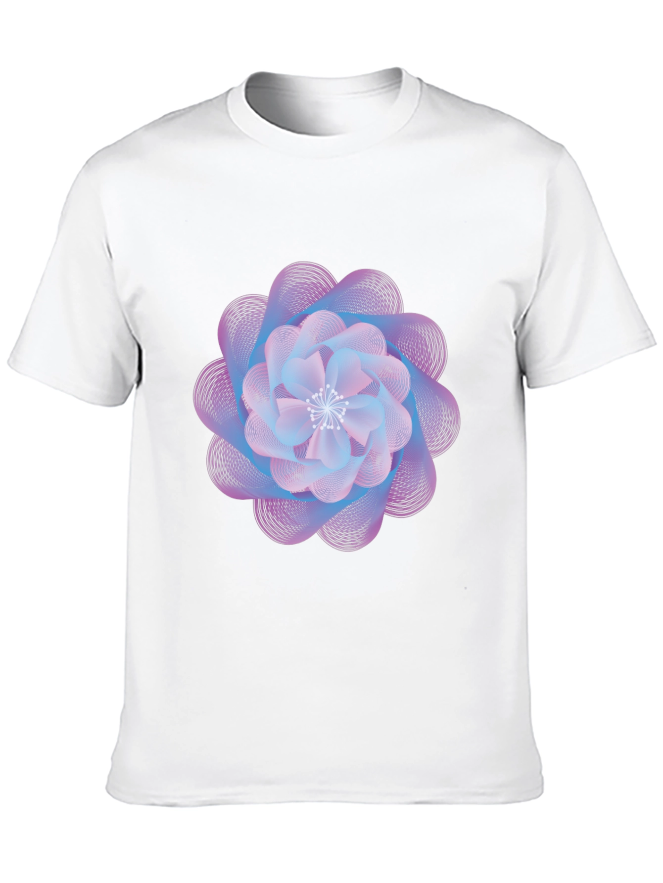 Abstract Floral Graphic Print Black T-Shirt