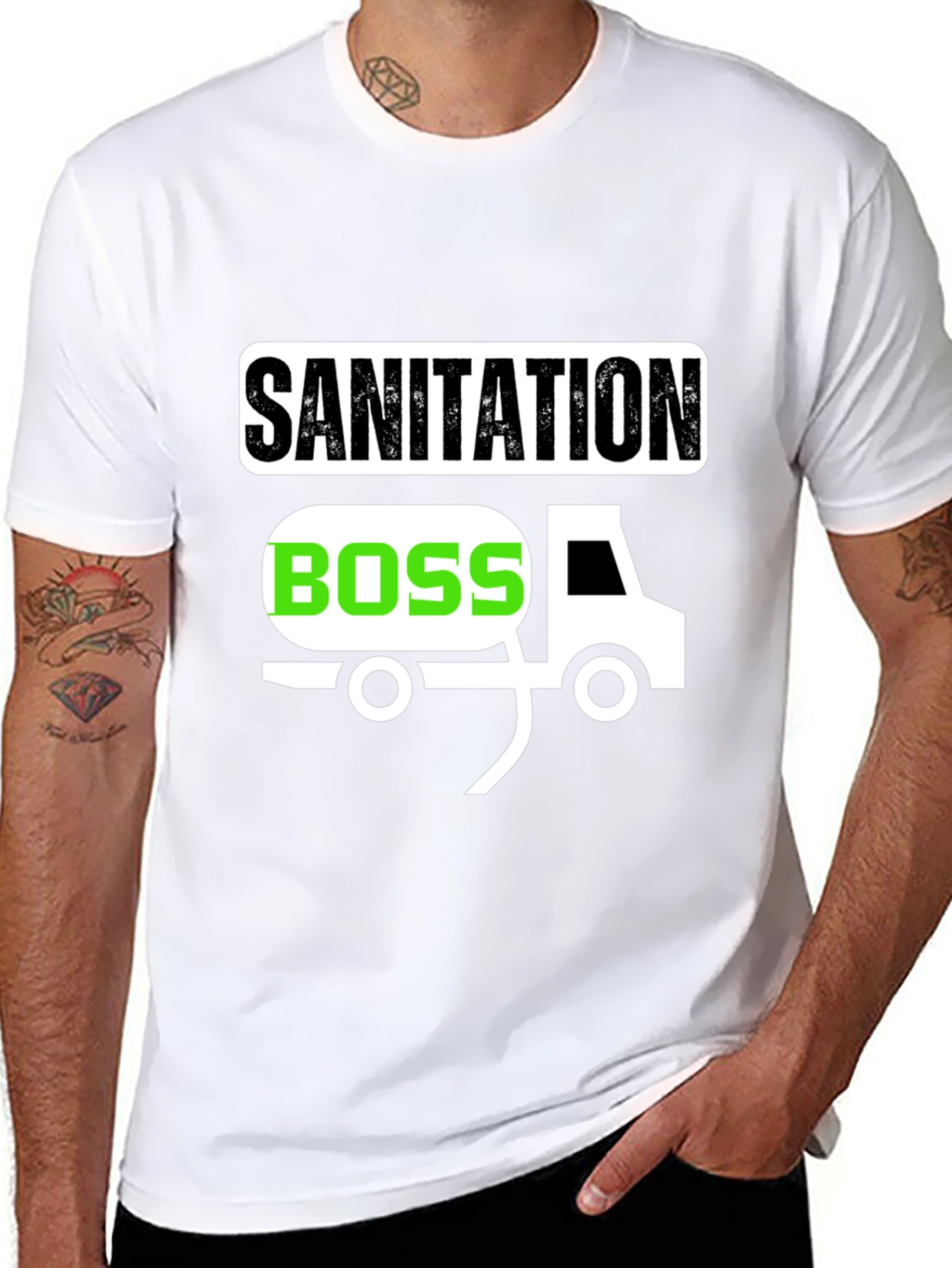 Sanitation Boss Graphic T-Shirt - Black