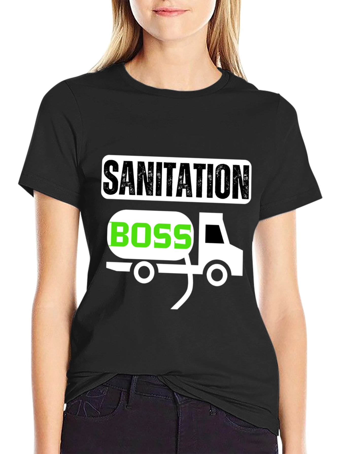 Sanitation Boss Graphic T-Shirt - Black