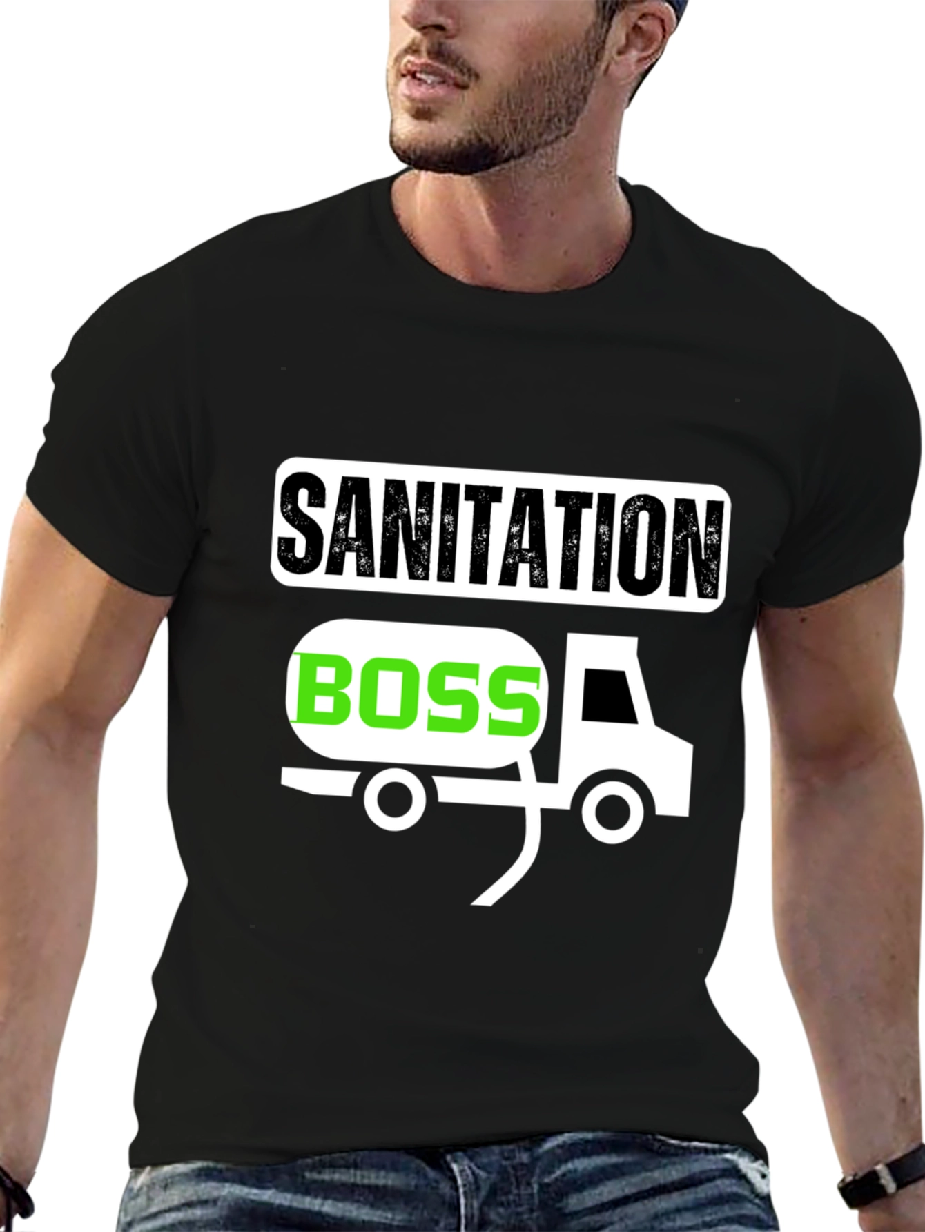 Sanitation Boss Graphic T-Shirt - Black