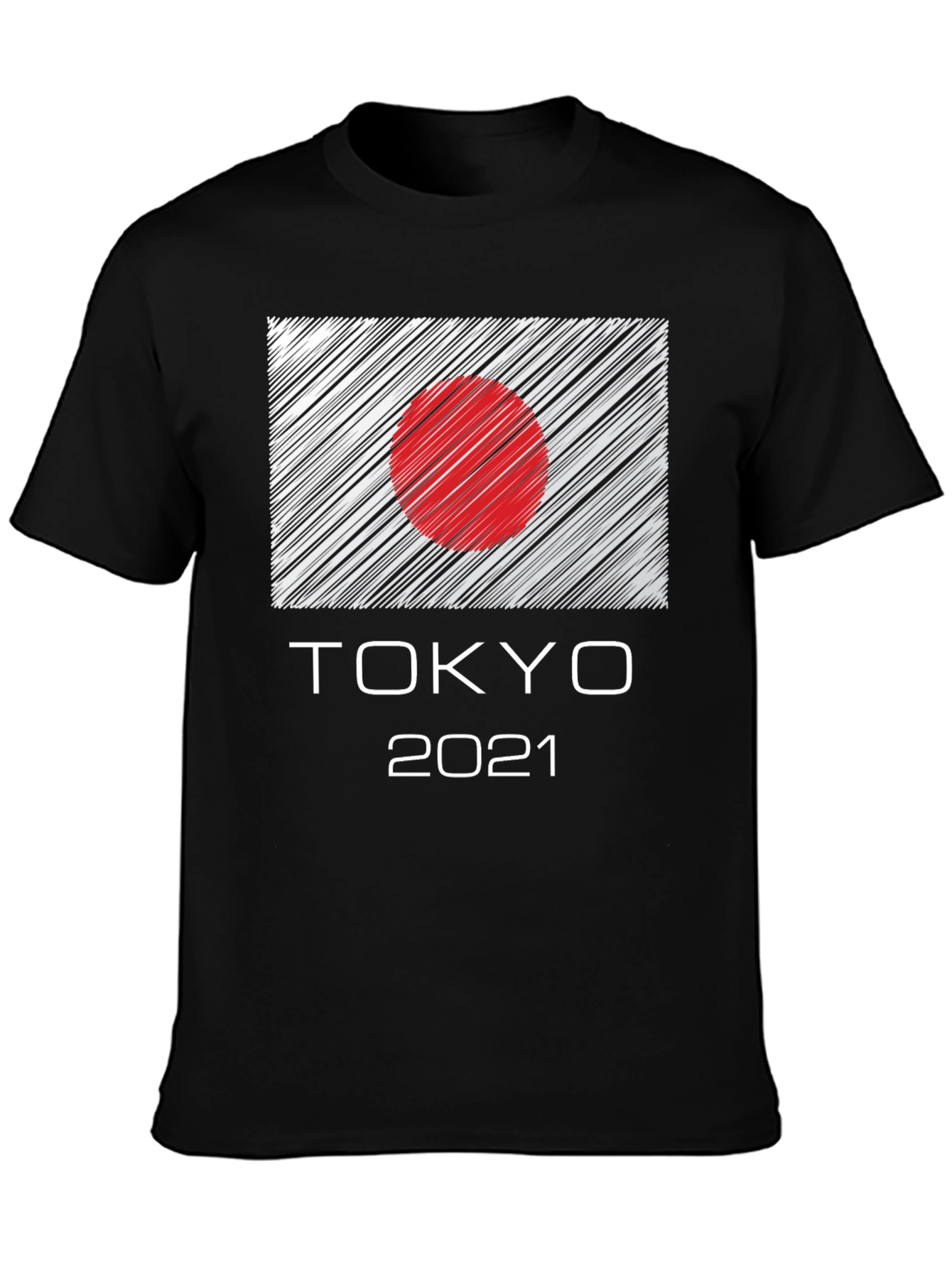 Tokyo 2021 Graphic Tee - Japan Flag Design