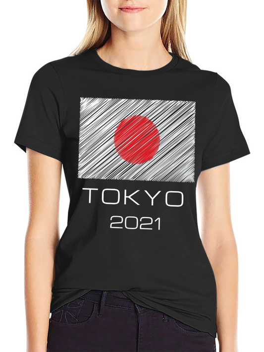 Tokyo 2021 Graphic Tee - Japan Flag Design