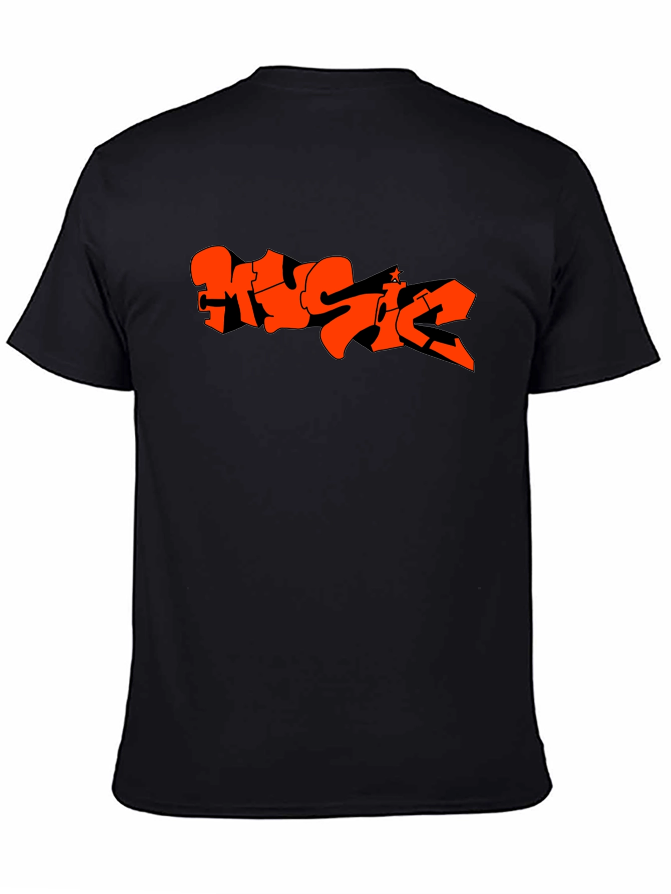 Music Graffiti Graphic Black T-Shirt