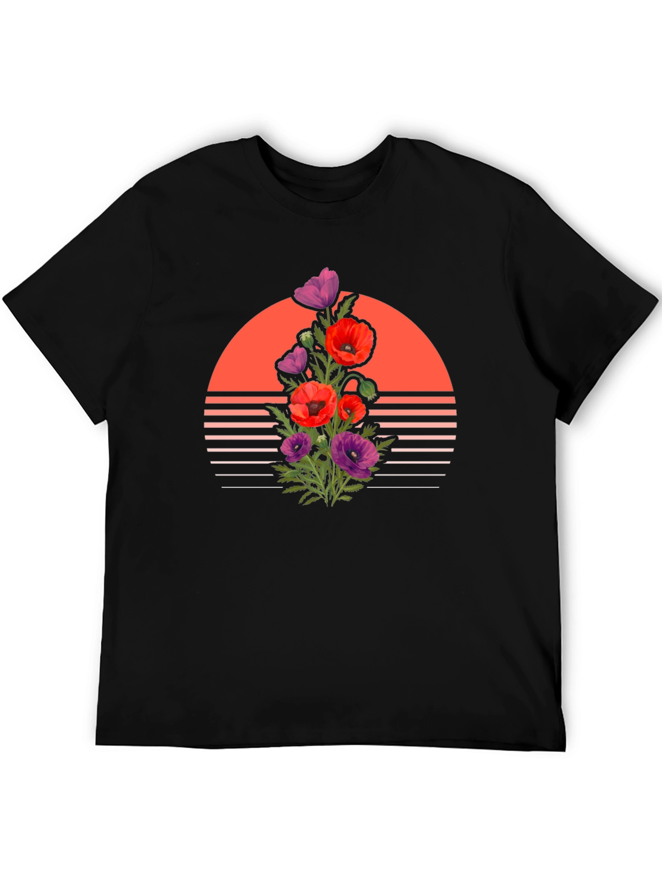 Floral Sunset Graphic Tee - Stylish Comfort