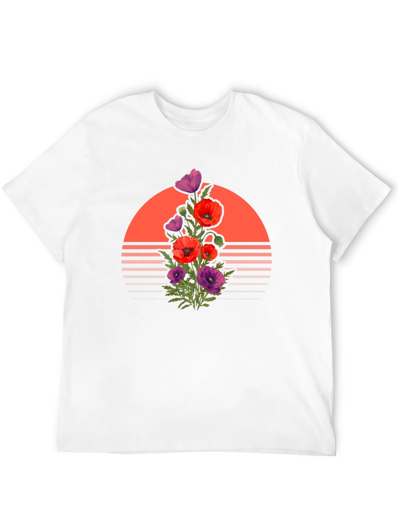 Floral Sunset Graphic Tee - Stylish Comfort