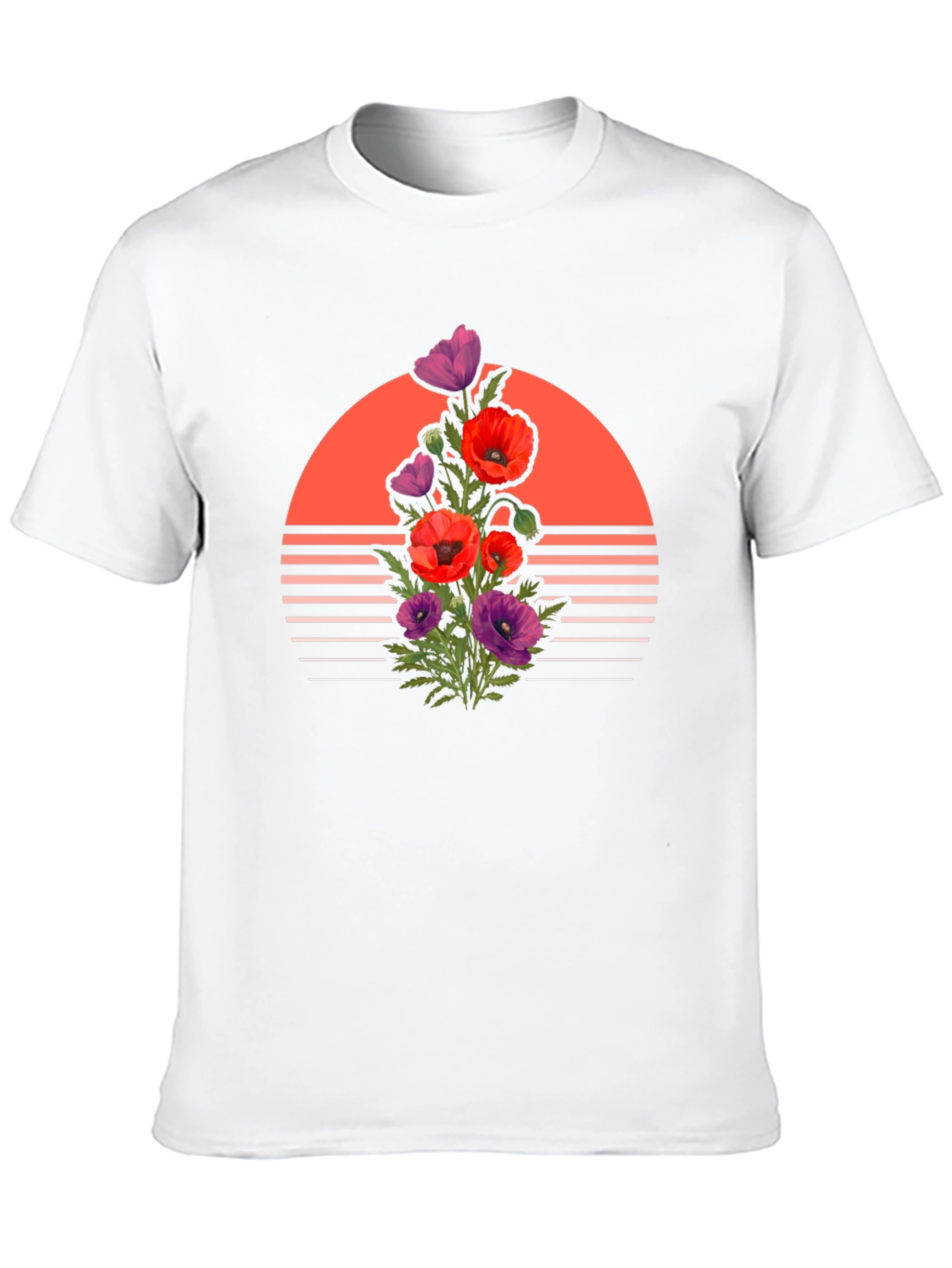 Floral Sunset Graphic Tee - Stylish Comfort