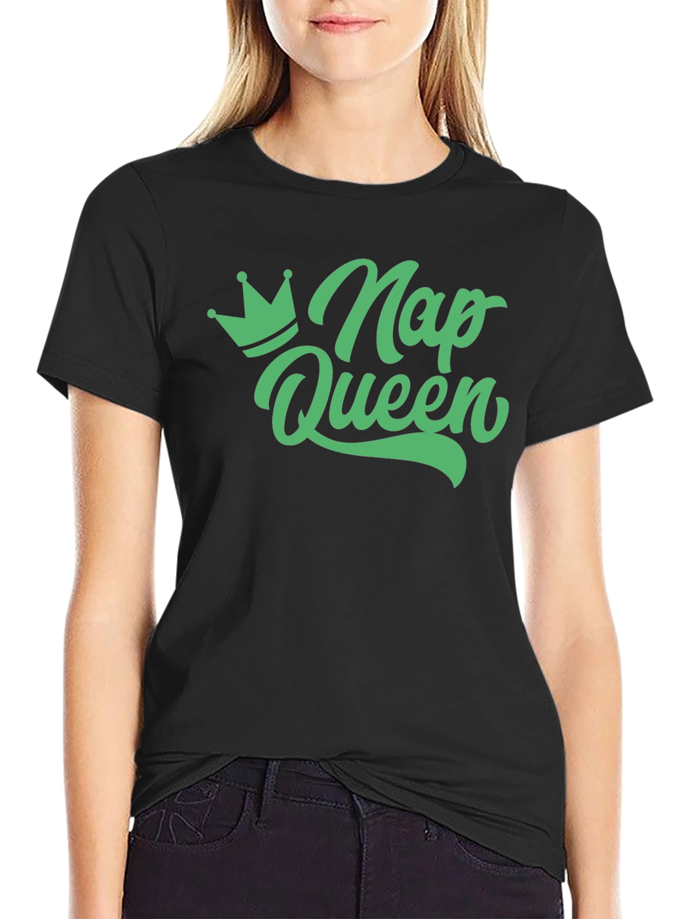Nap Queen Graphic T-Shirt - Black Cotton Tee