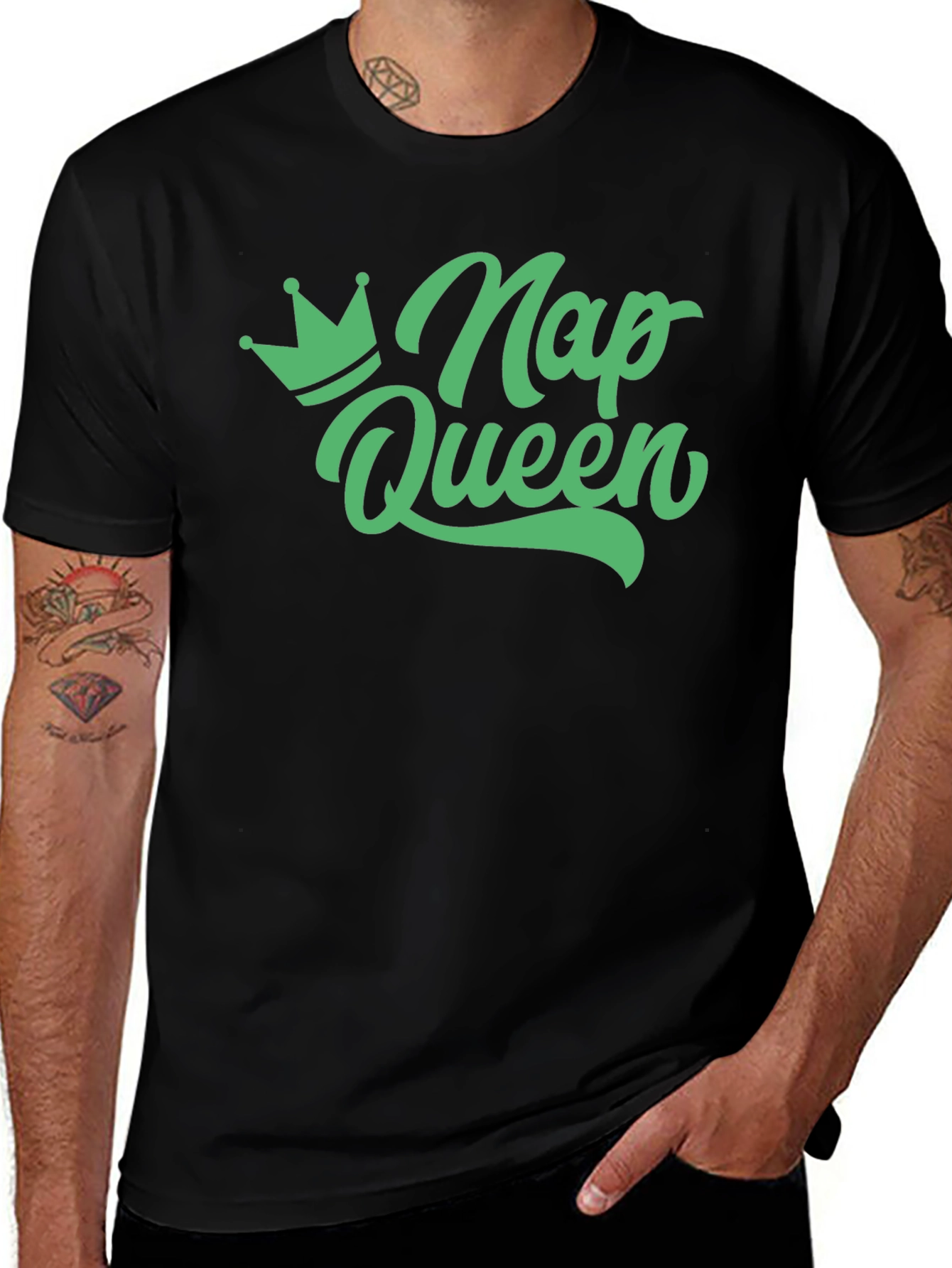 Nap Queen Graphic T-Shirt - Black Cotton Tee
