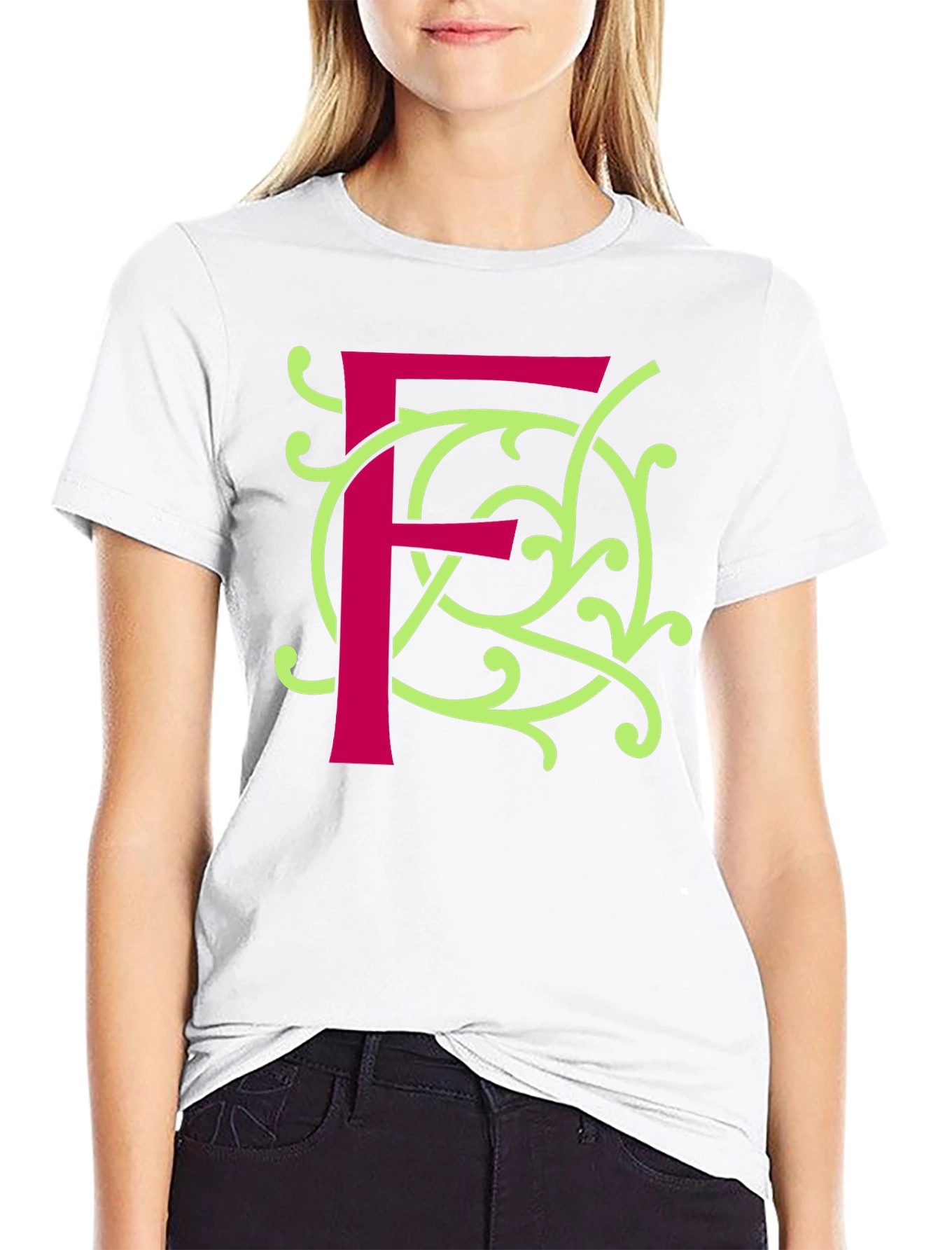 Letter F Graphic Tee - Unique Design